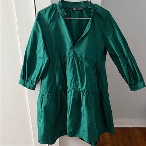Zara Emerald Green Tiered Dress